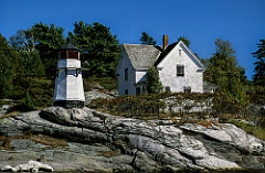 Weathered and Worn Perkins Island Light in Maine